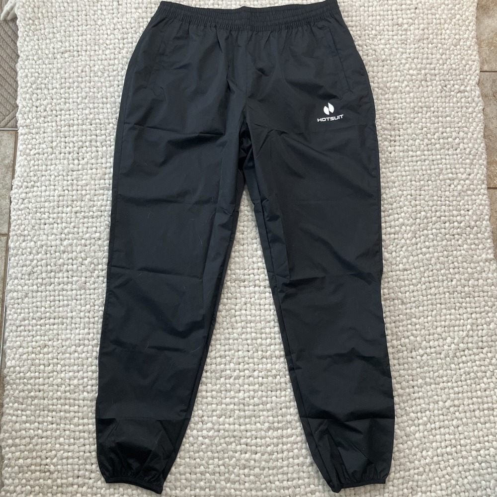 Hot Suit Sauna Pants Men's 3X Black White Graphic Hotsuit Sweat Jogger